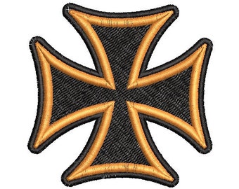 マルタ十字章とマルタ勲章の紋章、各15サイズ、機械刺繍デザイン