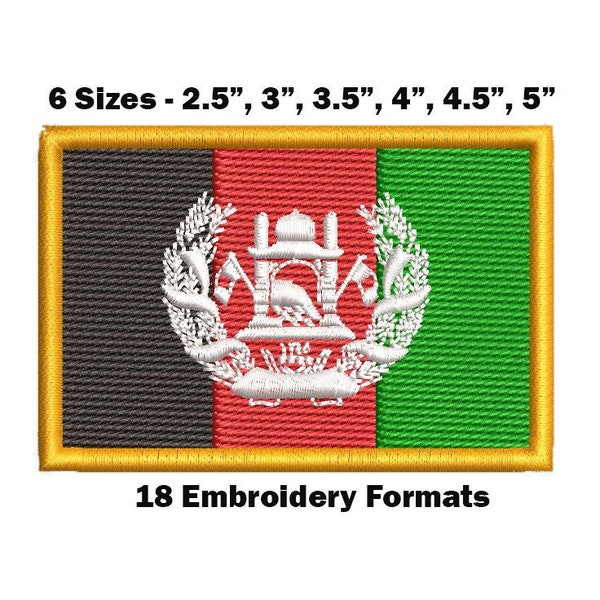 Afghanistan National Flag - Embroidery Design Download