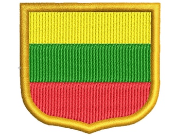 Mini escudo de Lituania - Diseño de bordado a máquina - Descarga instantánea