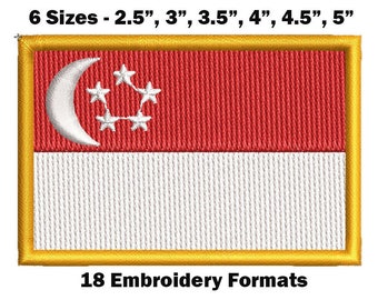 Singapore Embroidered Patch By E-Patches & Crests - Foto 5