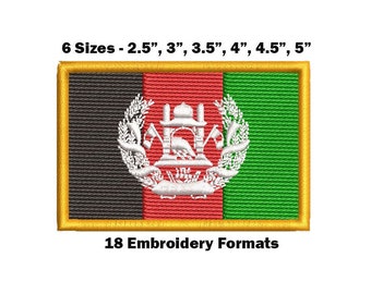 Afghanistan National Flag - Embroidery Design Download
