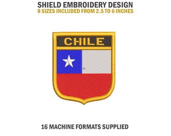 Chile Shield Embroidery Design Download