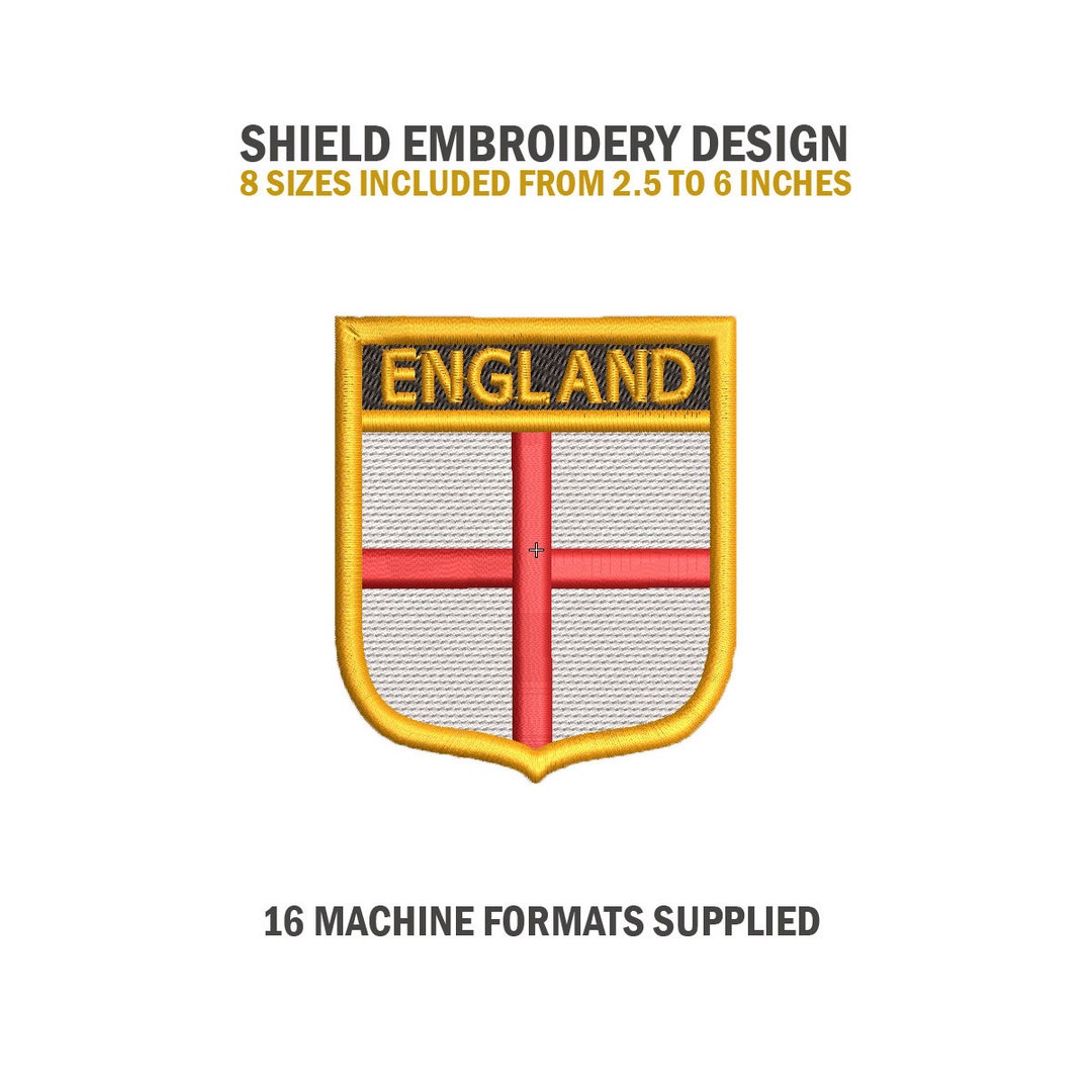 England St George Shield Embroidery Design Download - Etsy