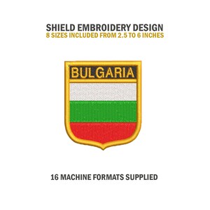 Bulgarien sköld broderidesign för nedladdning