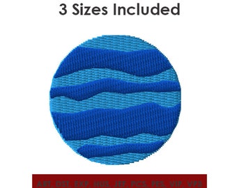 Neptune Embroidery Design in 3 sizes - Instant Download