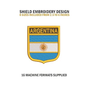 Argentina Shield Embroidery Design Download
