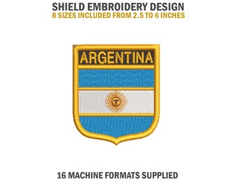 Argentina Shield Embroidery Design Download