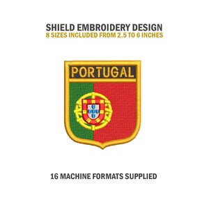 Portugal Shield Embroidery Design Download