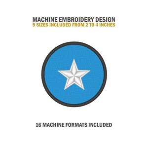 Somalia Round Flag Embroidery Design