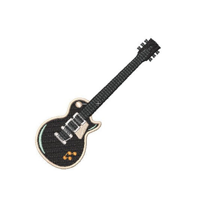 Les Paul Guitar Embroidery Design Etsy