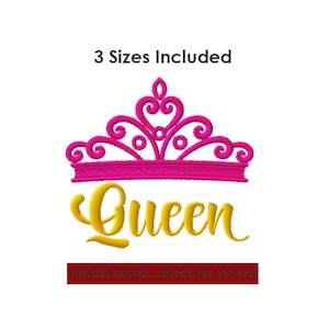 Queen-Stickerei in 3 Größen - zum sofortigen Download