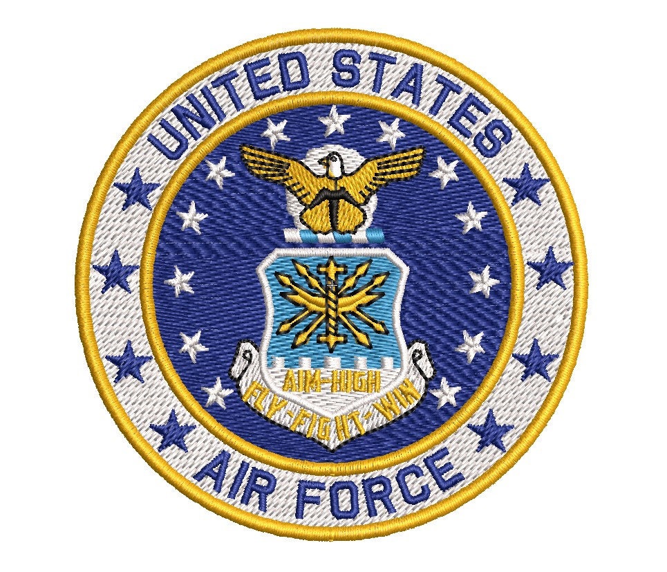 US Airforce Motto Version Machine Embroidery Design Etsy