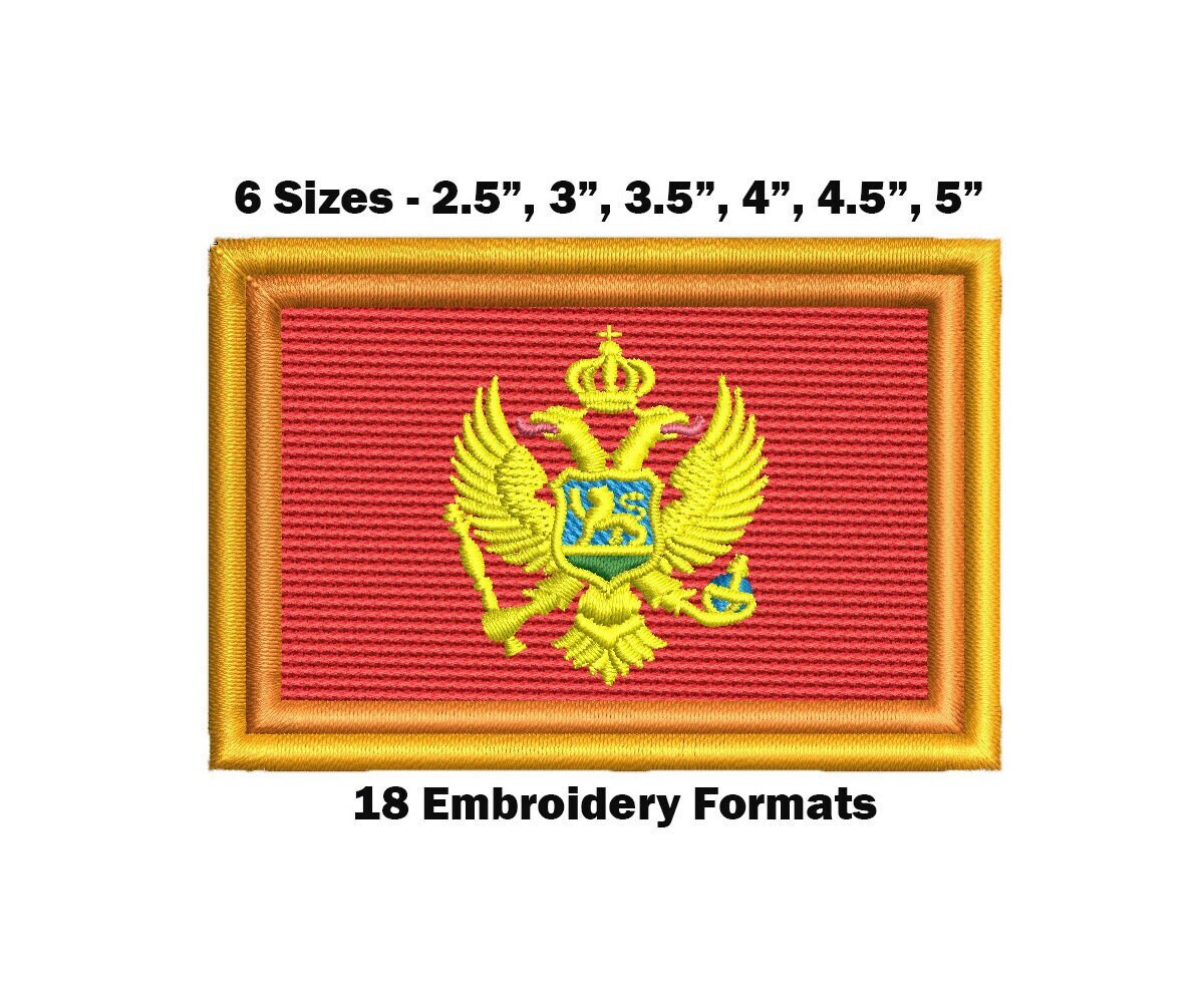Patch Montenegro Patch Country Nation Montenegro 70 X 45mm Sewing 3701038708544