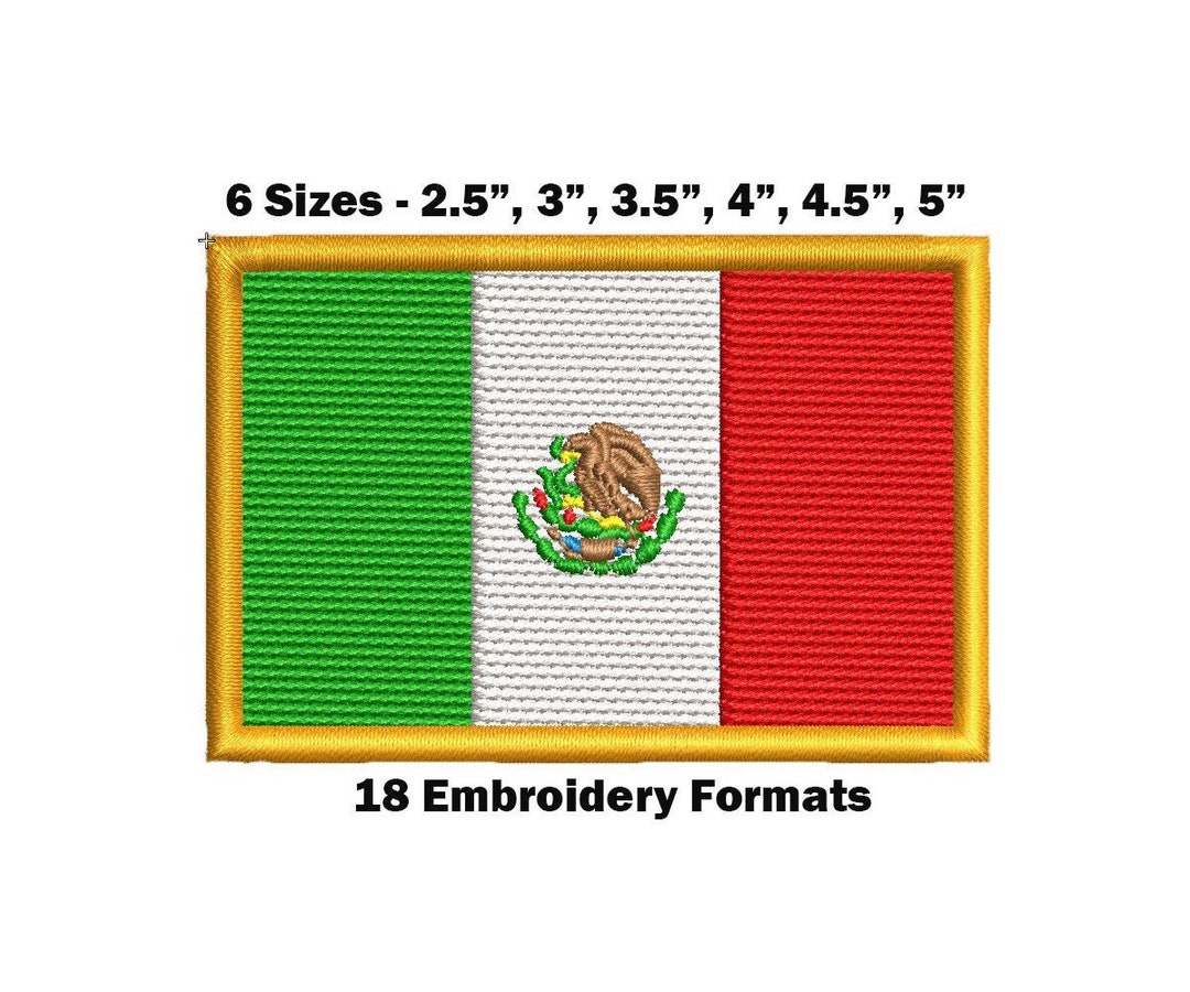 Mexico National Flag Embroidery Design Download - Etsy