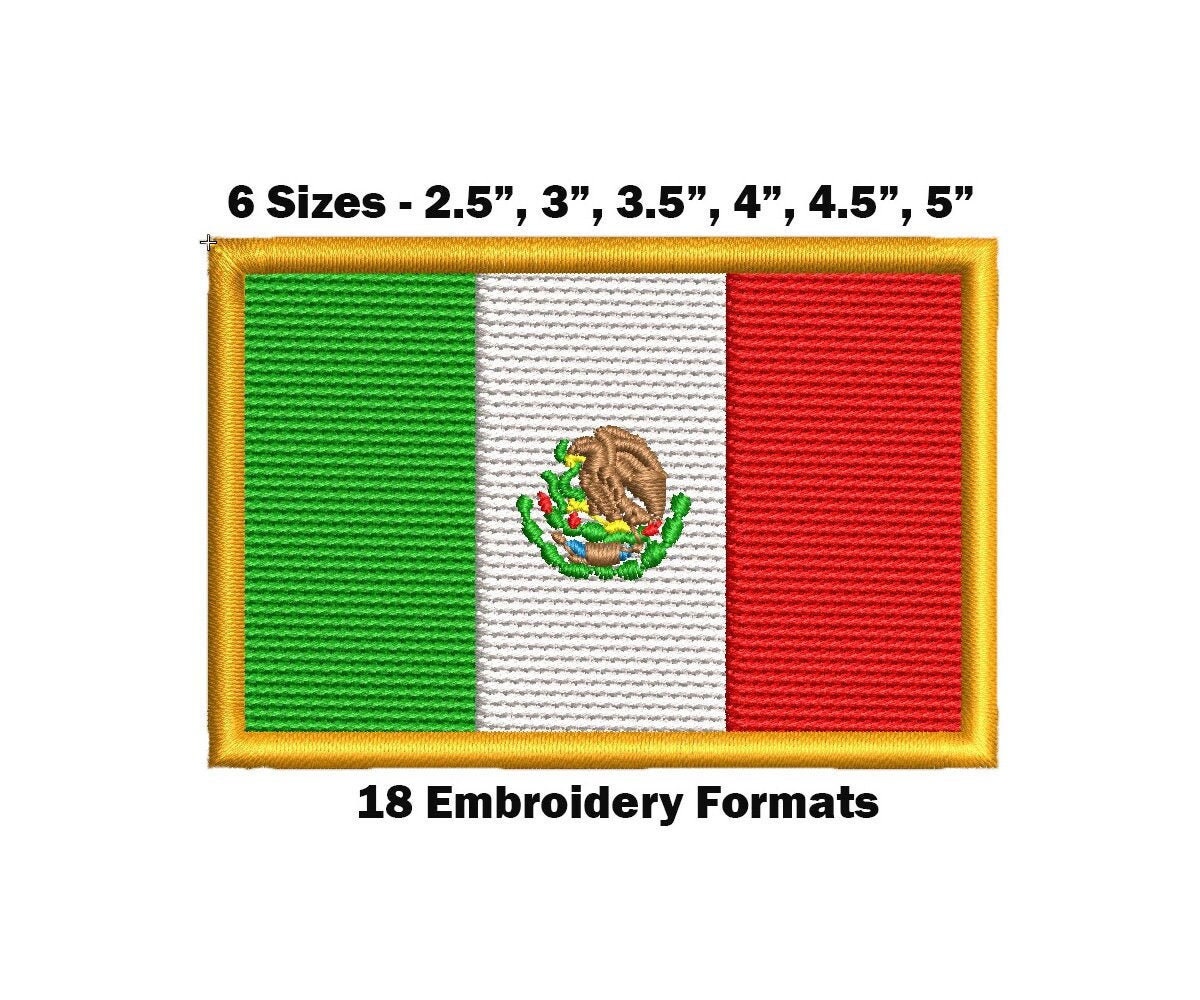 Bandera Nacional de México - Diseño de Bordado para Descargar