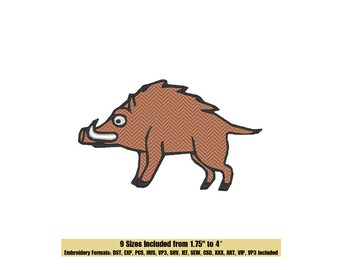Hog Embroidery Design