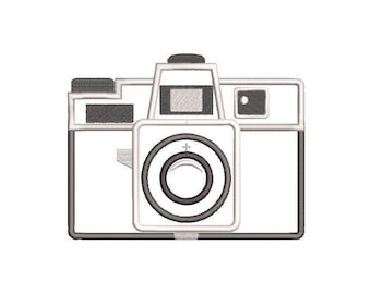 Vintage Camera - Machine Embroidery Design in Multiple Formats - Instant Download
