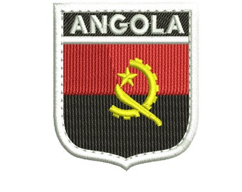 Angola Angolan National Flag Iron on Patches Embroidered Applique Badge Emblem Angola Angolan National Flag Iron on Patches Embroidered Applique Badge Emblem