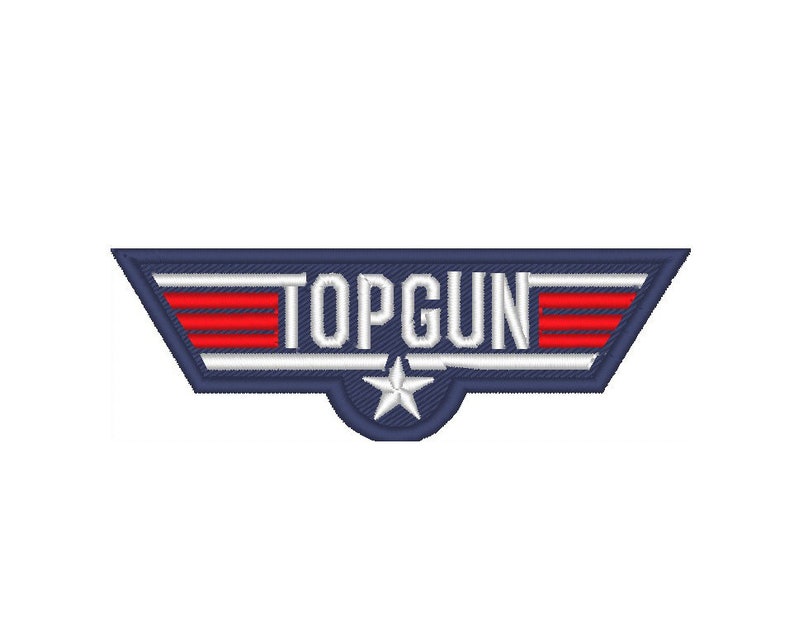 Top Gun Embroidery Design EC188 Etsy
