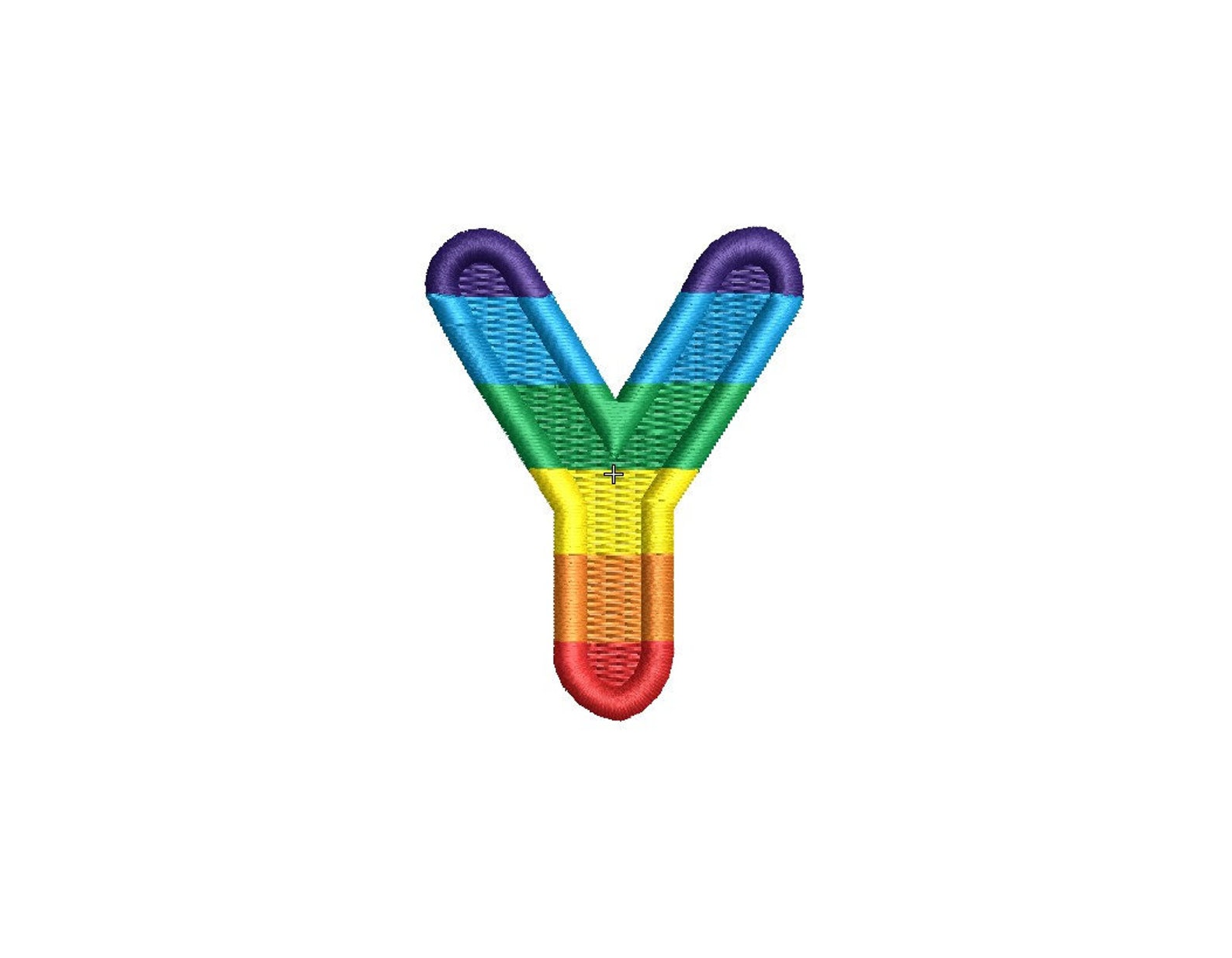 Rainbow Letter Y Embroidery Design 6 sizes included. Etsy