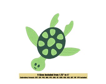 Turtle Embroidery Design