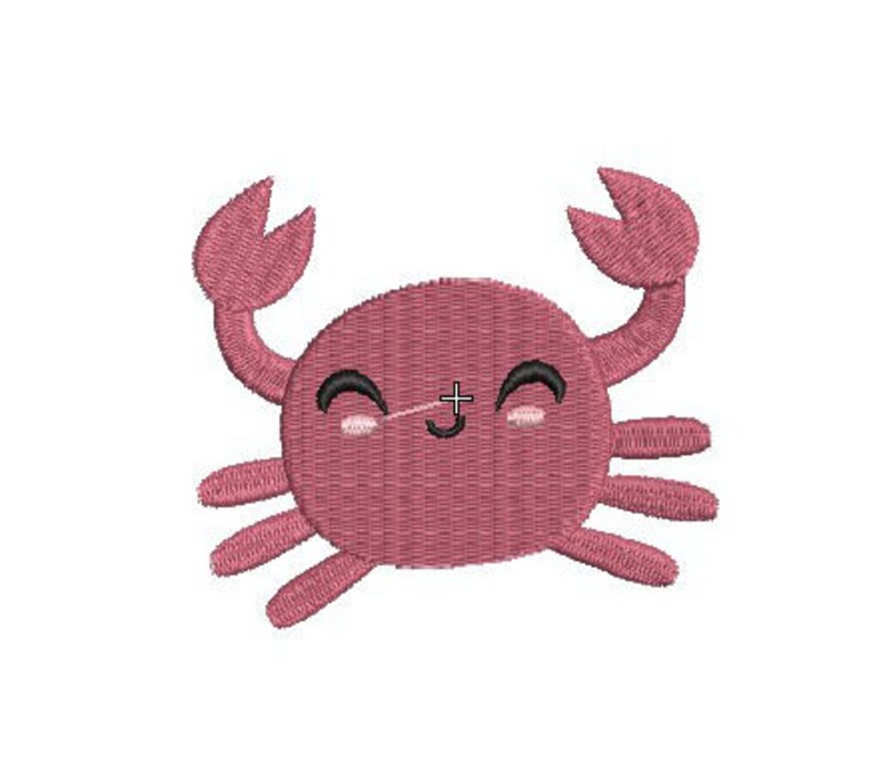 Red Crab Machine Embroidery Design EC0283