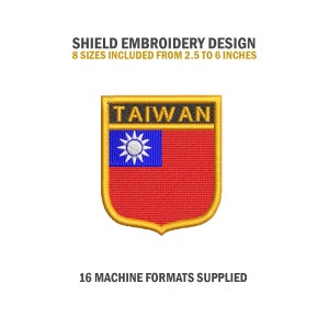 Descargar diseño de bordado del escudo de Taiwán
