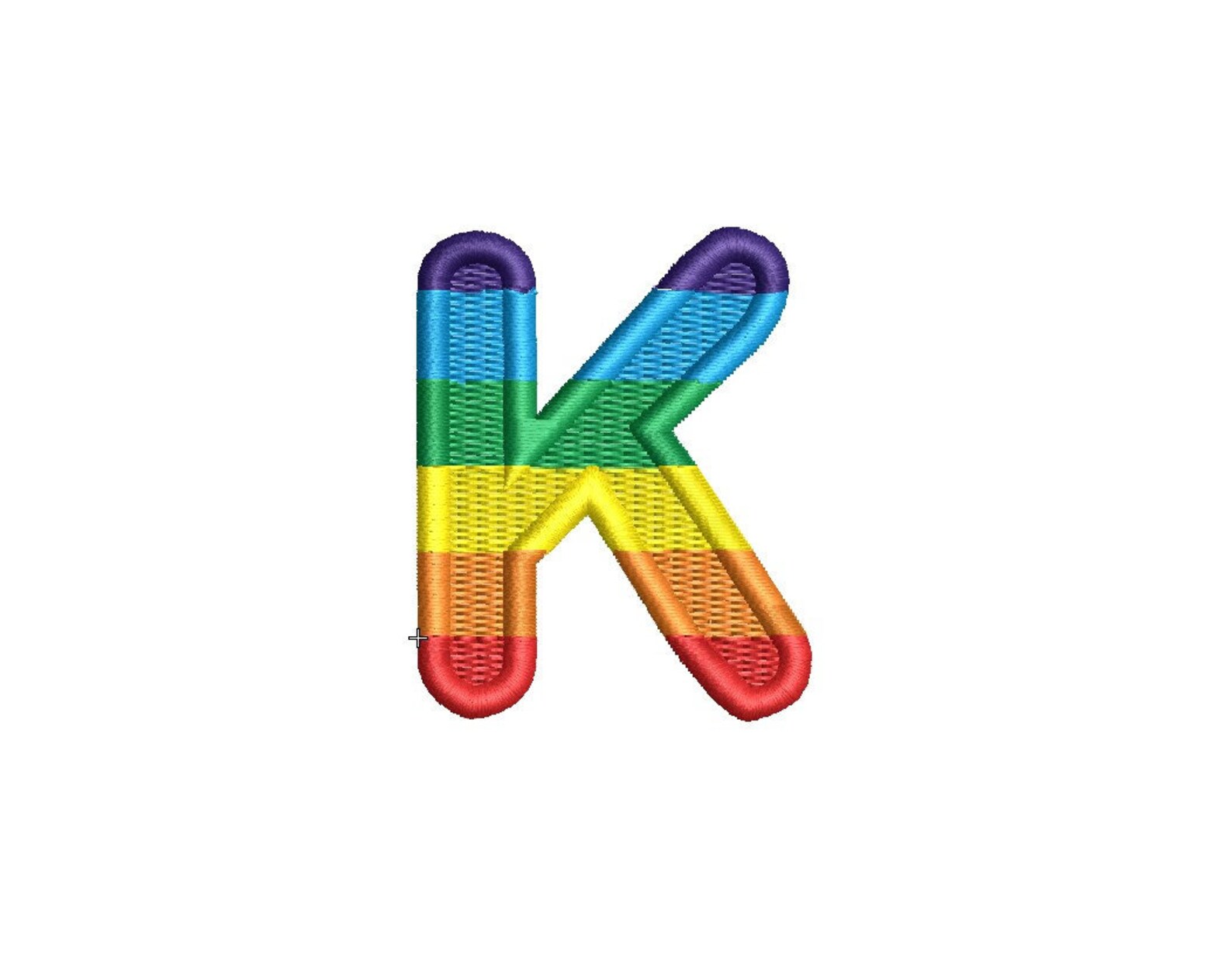 Rainbow Letter K Embroidery Design in Multiple Formats Etsy New Zealand