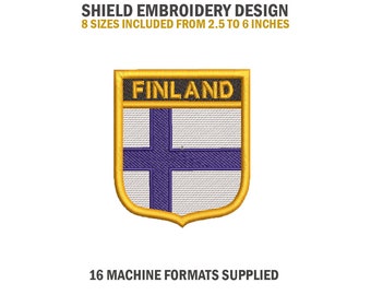 Descargar diseño de bordado del escudo de Finlandia