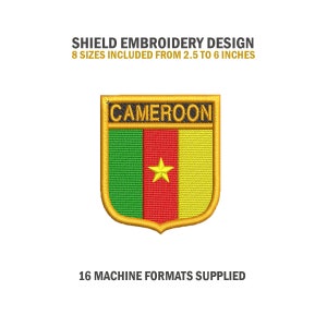 Cameroon Shield Embroidery Design Download