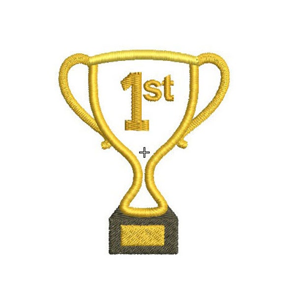 1st Place Trophy - Machine Embroidery Design in Multiple Formats - Instant Download