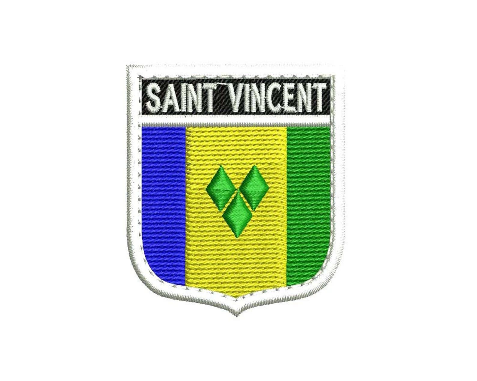Saint Vincent and the Grenadines Shield Flag Embroidery Design | Etsy