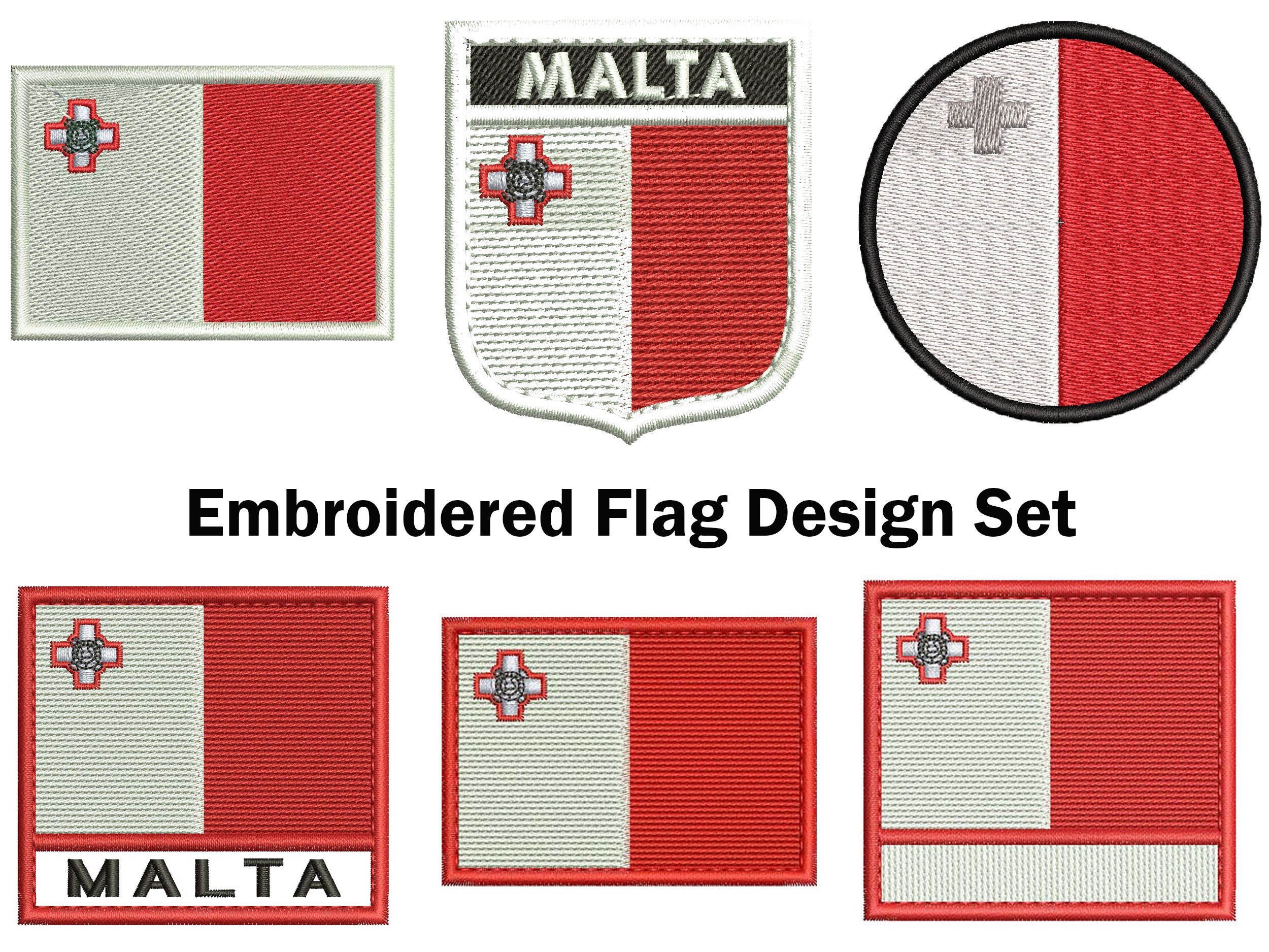 Malta Flag Pack Embroidery Design Download Etsy