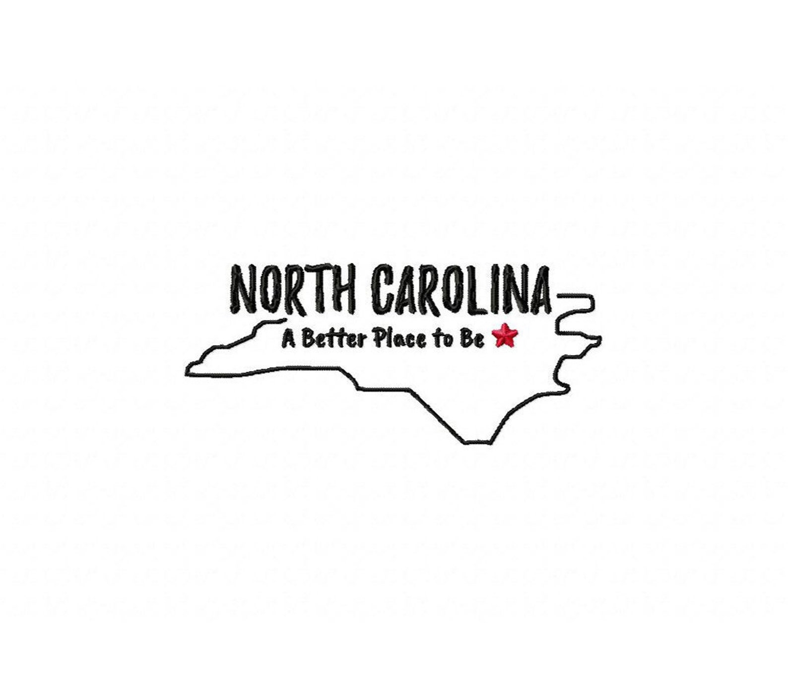 North Carolina State Machine Embroidery Design in Multiple Etsy