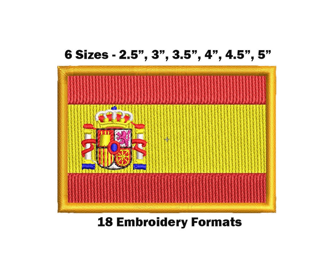 Spain national flag embroidery design download  etsy canada Spain national flag embroidery design download  etsy canada