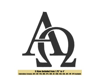 Alpha and Omega Embroidery Design