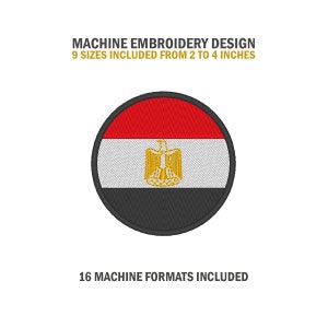 Borduurontwerp ronde vlag Egypte
