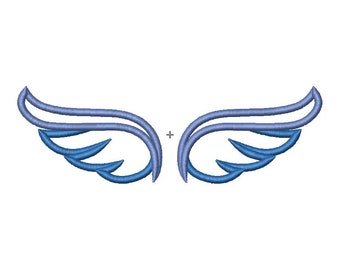 Wings - Machine Embroidery Design in Multiple Formats - Instant Download EC0792