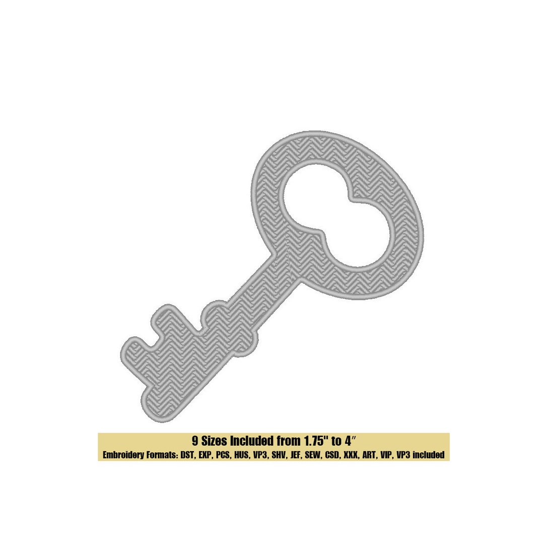 Key Embroidery Design - Etsy