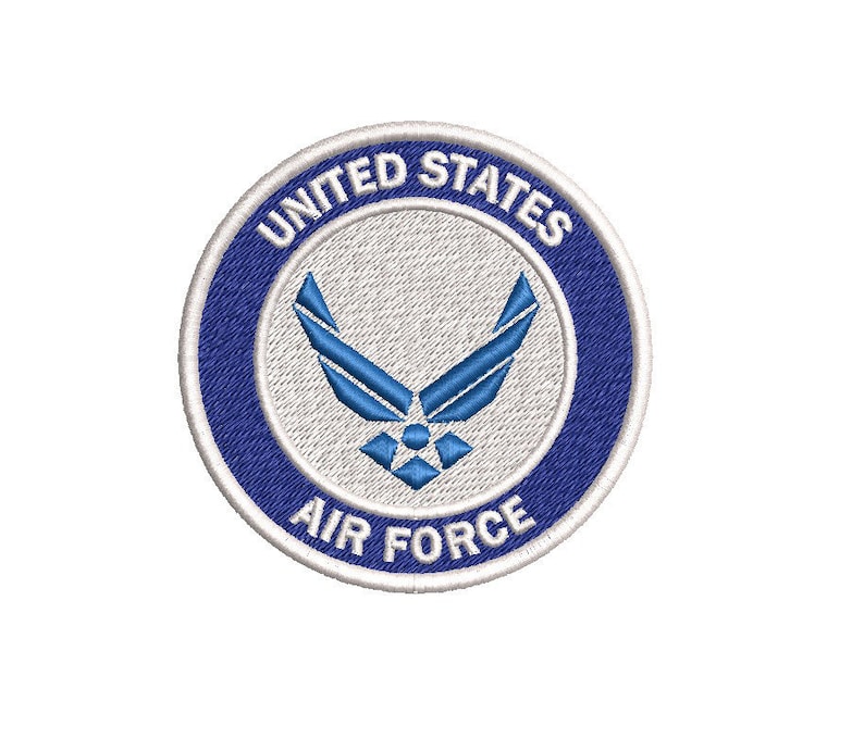 United States Airforce Circular Machine Embroidery Design | Etsy