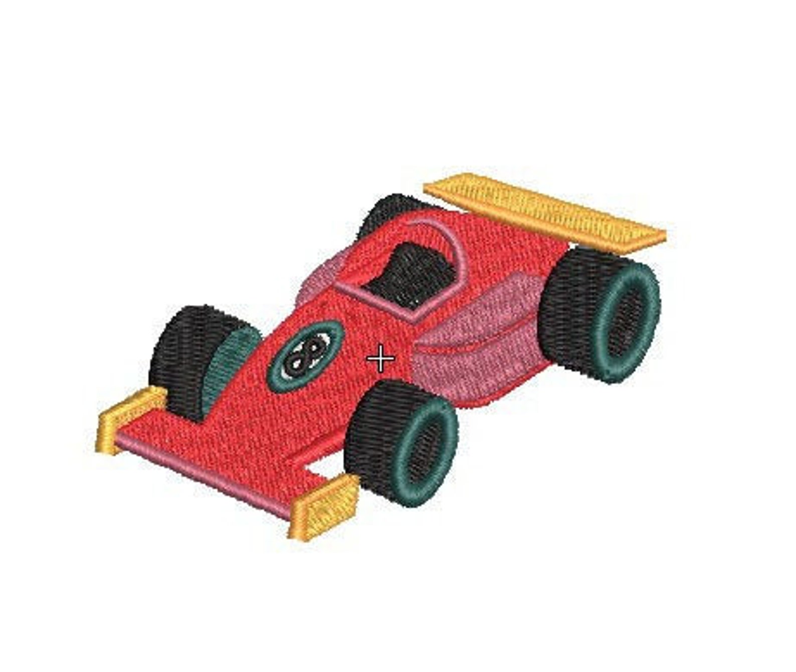 Racing Car Machine Embroidery Design in Multiple Formats Etsy