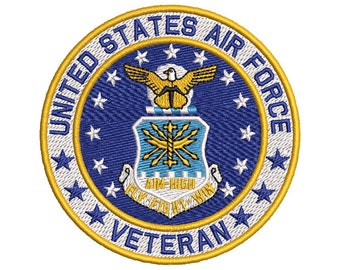US Airforce Veteran Embroidery Design