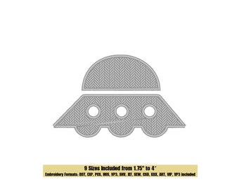 UFO Embroidery Design