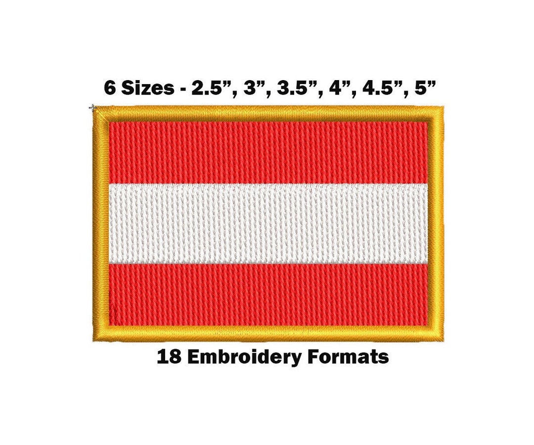 Bandera Nacional De Austria En Estilo De Botón De Círculo Ondulado De