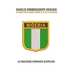 Nigeria Schild Stickdatei zum Download