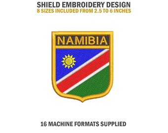 Namibia Shield Embroidery Design Download