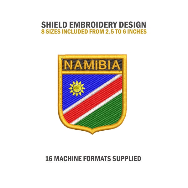 Namibia Shield Embroidery Design Download