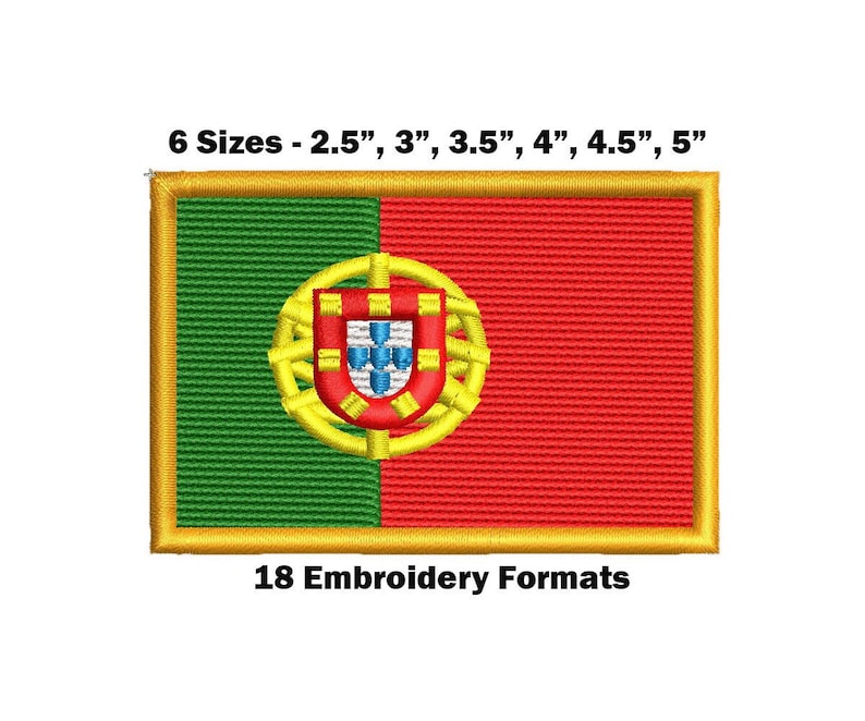 Portugal National Flag Embroidery Design Download image 1