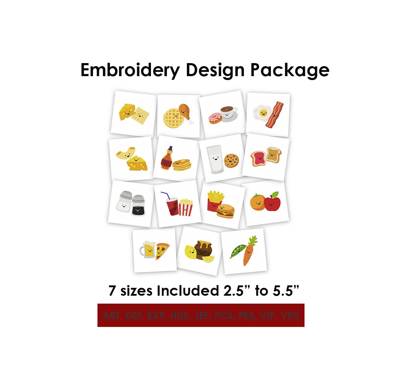 Perfect Food Pairs Design Pack 15 Machine Embroidery Designs Etsy UK