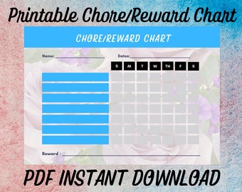 Chore/Reward Chart Printable/Chore List